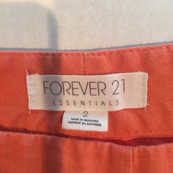 Orange linen shorts - Picture 3 of 5